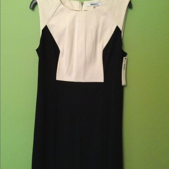 DKNYC color block dress with a Lg weight black sweater. Dress size 12. Sweater M - Picture 10 of 11